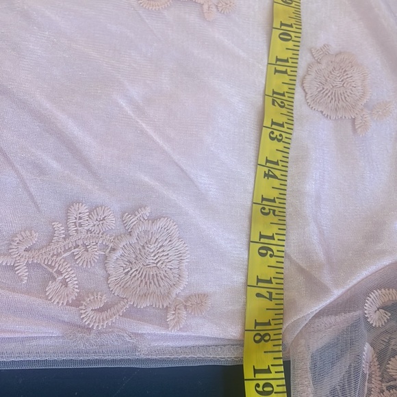 Simply Couture Pink Floral Layered sheer lace Baby doll, Tunic Dress,Size Small - Picture 6 of 11